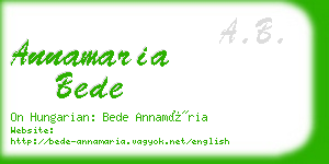 annamaria bede business card